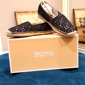 Michael Kors Black Espadrille Slip Ons